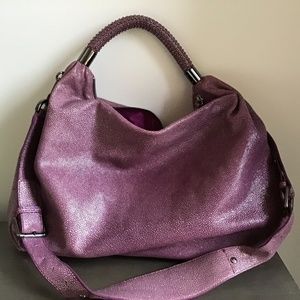 Purple Kenneth Cole handbag, leather